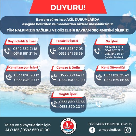 Girne Belediyesi bayrama hazır!