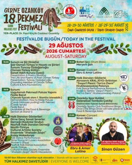 18. GİRNE OZANKÖY PEKMEZ FESTİVALİ’NDE BUGÜN!