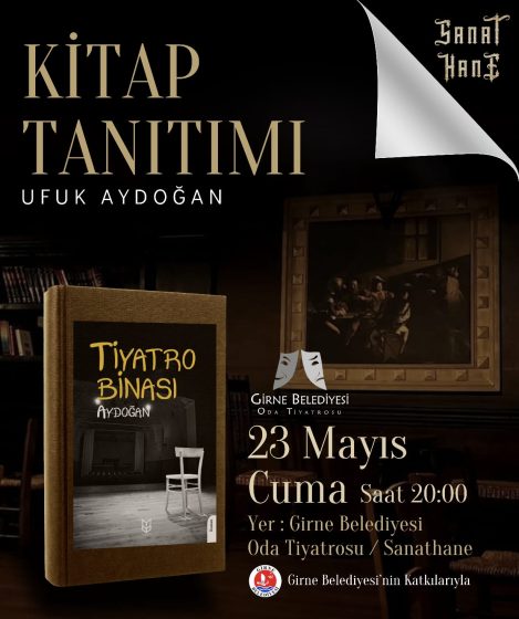 Ufuk Aydoğan’ın ‘Tiyatro Binası’ kitabı tanıtılacak