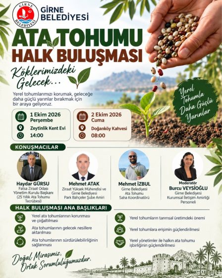 ‘Ata Tohumu Halk Buluşması’ Düzenleniyor!