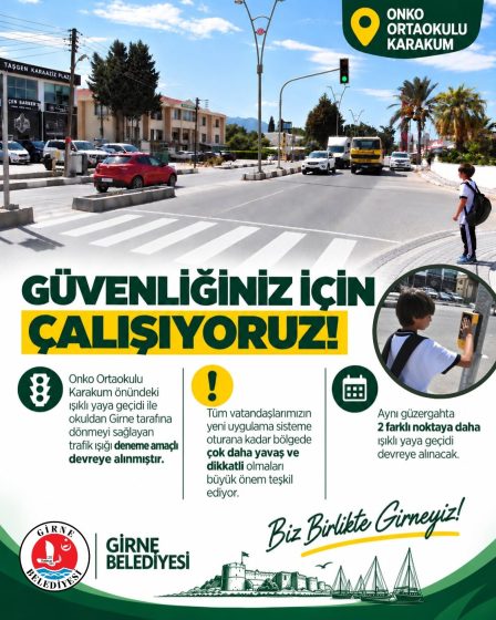Işıklı Yaya Geçidi Deneme Amaçlı Devreye Alındı